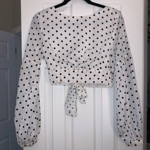 REVOLVE superdown Yasmin Tie Back Crop Top